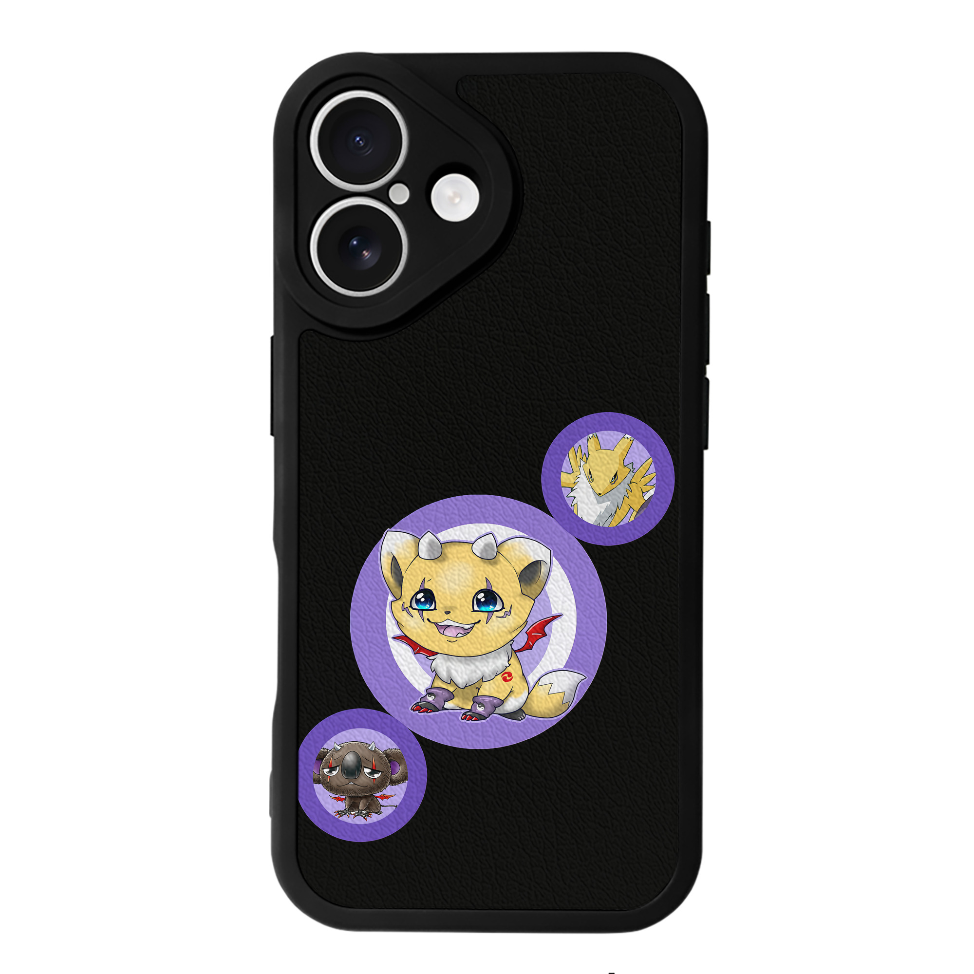 （画像用） Digimon デジタルモンスター/デジモン 【iPhone 16シリーズ対応】シリコンスマホケース（レザー調） 材質：シリコン